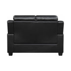 Finley Upholstered Padded Arm Tufted Loveseat Black