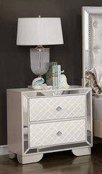 Galaxy Home Madison 2 Drawer Nightstand in Beige