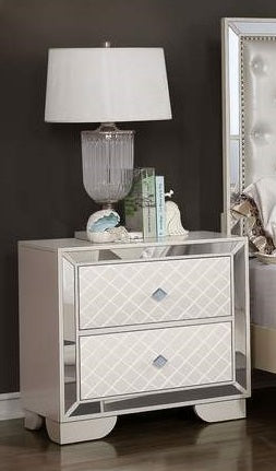 Galaxy Home Madison 2 Drawer Nightstand in Beige