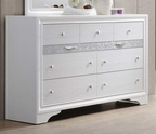 Galaxy Home Matrix 7 Drawer Dresser in White