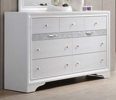 Galaxy Home Matrix 7 Drawer Dresser in White