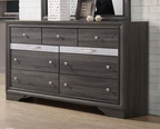 Galaxy Home Matrix 7 Drawer Dresser in Gray