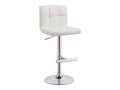 Arun Chrome & White Adjustable Height Bar Stools (Set Of 2)