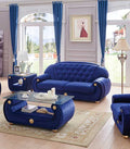 ESF Furniture - Giza Fabric Sofa in Dark Blue - GIZA3BLUE