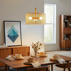 Glacier Pendant Lamp - Oak + Natural + Gold