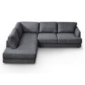 Glander Grey Fabric Left-Facing Sectional Sofa