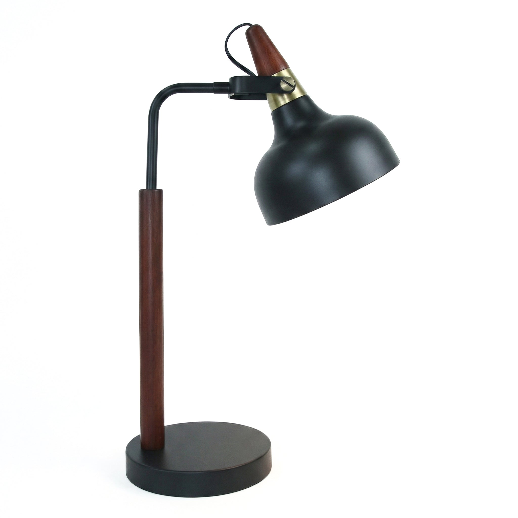 Glowlite Black Table Lamp with Cone Shade