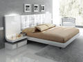ESF Furniture - Granada King Platform Bed in White High Gloss Lacquer - GRANADA-KING