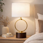 Grid Metal Circular Table Lamp