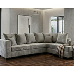 110 - Hudson Gray Sectional — Exact product detail: Center detail