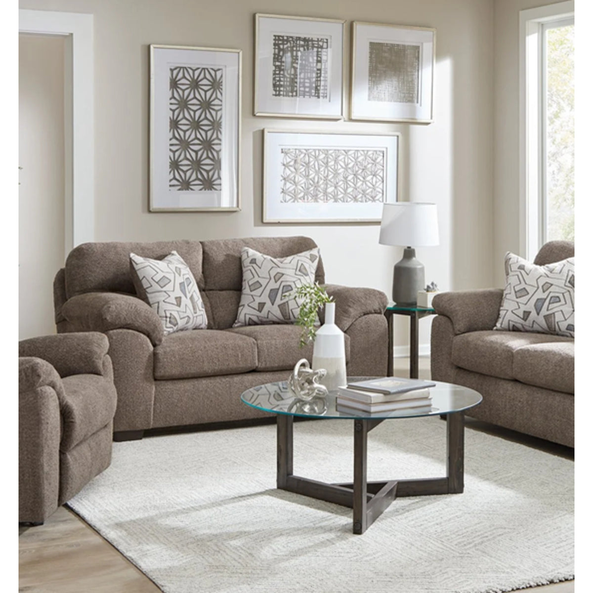 178 Saddle Sofa and Loveseat Set — Exact product detail: Left-side detail