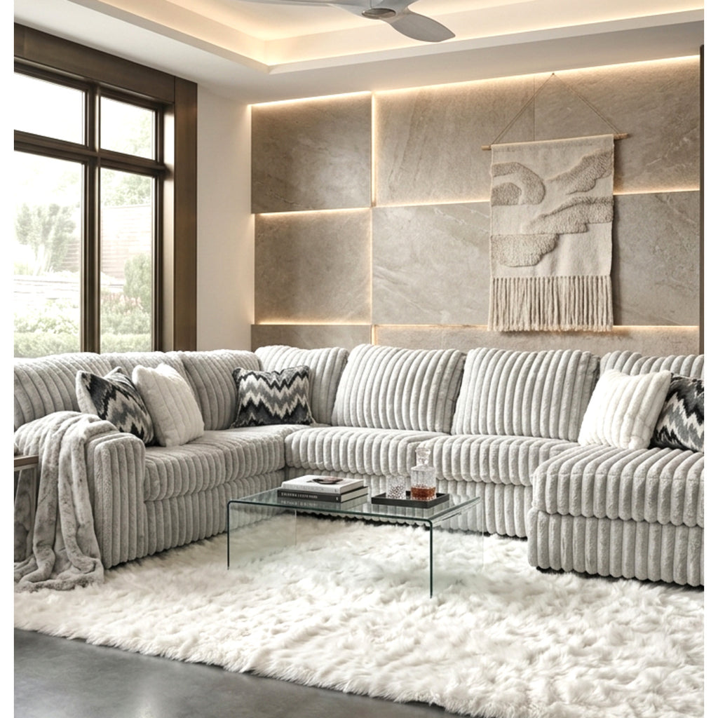 9800 - Sectional (Gray) — Exact product detail: Center detail
