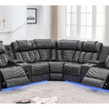 ACE28 Gray Reclining Sectional