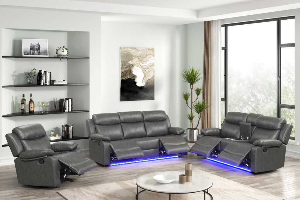 Aiden Gray - 3PC Reclining Set — additional view [1]