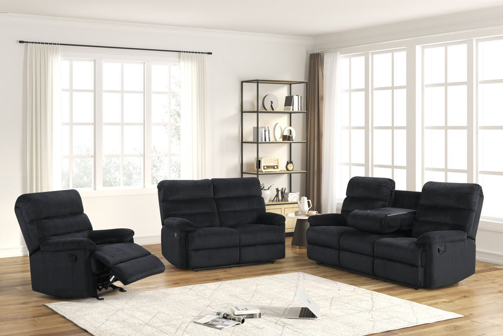Albert Black - 3PC Reclining Set — additional view [2]