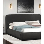 Annie Black Platform Bed - Queen and King — Exact product detail: Left-side detail