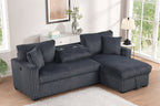 Aria Charcoal Sectional With Pull-Out Bed & Storage Chaise — additional view [1]