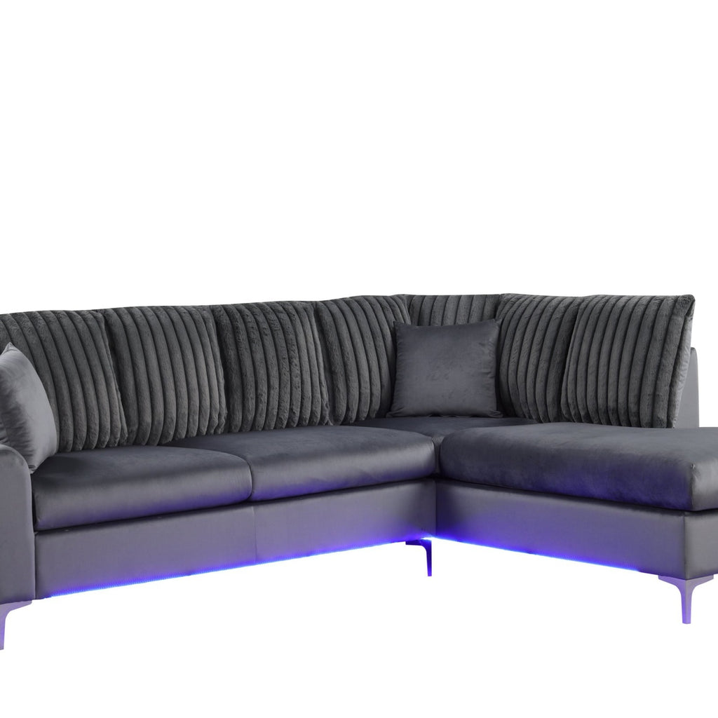 Candy Charcoal - Sectional (with LED's) — Exact product detail: Center detail