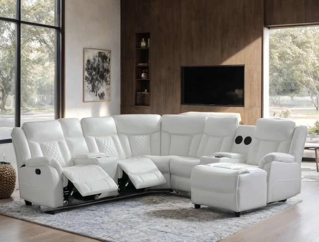 Champion White Reclining Sectional — additional view [1]