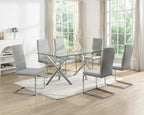 D201 Gray - Glass Table + 6 Chairs — additional view [1]