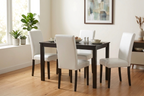 D700 White - Table + 4 Chairs **NEW ARRIVAL** — additional view [1]