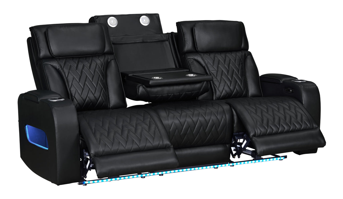 DUBAI 3PC Black Power Reclining Set — additional view [3]