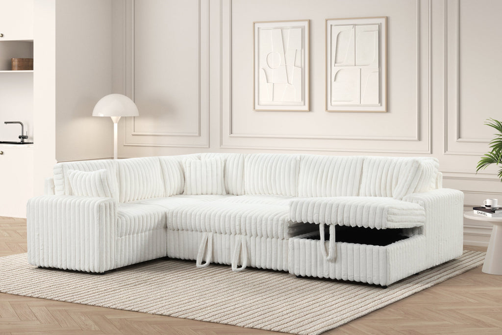 Forever Beige Sectional With Pull-Out Bed — additional view [1]