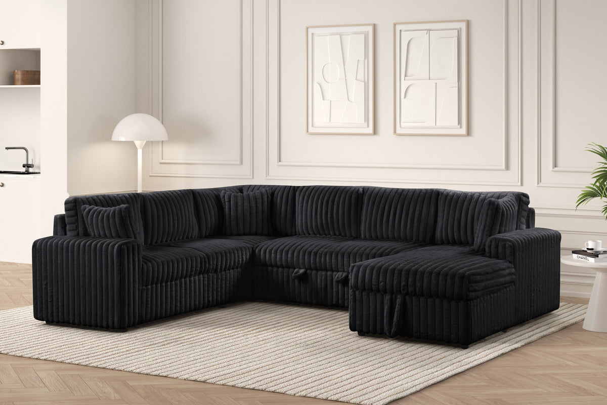 Forever Black Sectional With Pull-Out Bed — additional view [2]