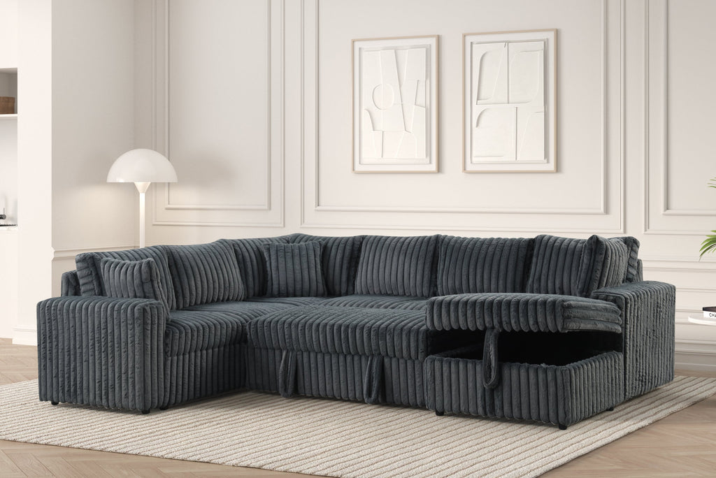 Forever Charcoal Sectional With Pull-Out Bed — additional view [1]