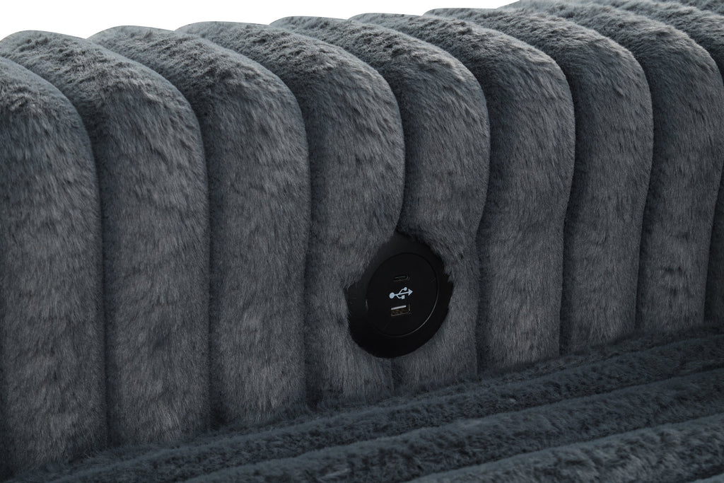 Forever Charcoal Sectional With Pull-Out Bed — additional view [3]
