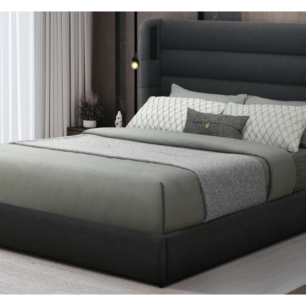 Hero Black Platform Bed with Bluetooth Speaker — Exact product detail: Center detail