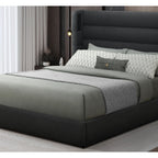 Hero Black Platform Bed with Bluetooth Speaker — Exact product detail: Center detail