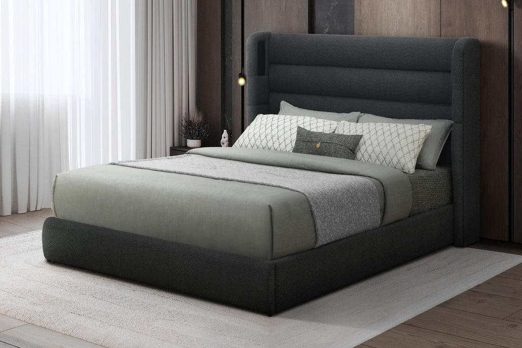 Hero Black Platform Bed (w/ Bluetooth Speaker) - Queen, King — additional view [1]