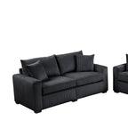 HH1123 Black - Sofa and Loveseat Set — Exact product detail: Left-side detail