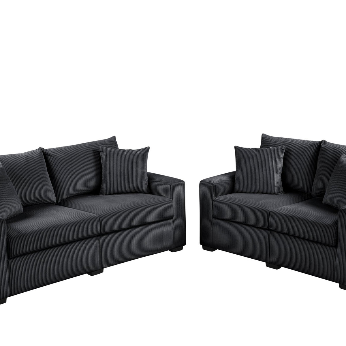 HH1123 Black - Sofa and Loveseat Set — Exact product detail: Center detail