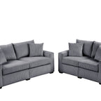 HH1124 Gray - Sofa and Loveseat Set — Exact product detail: Center detail