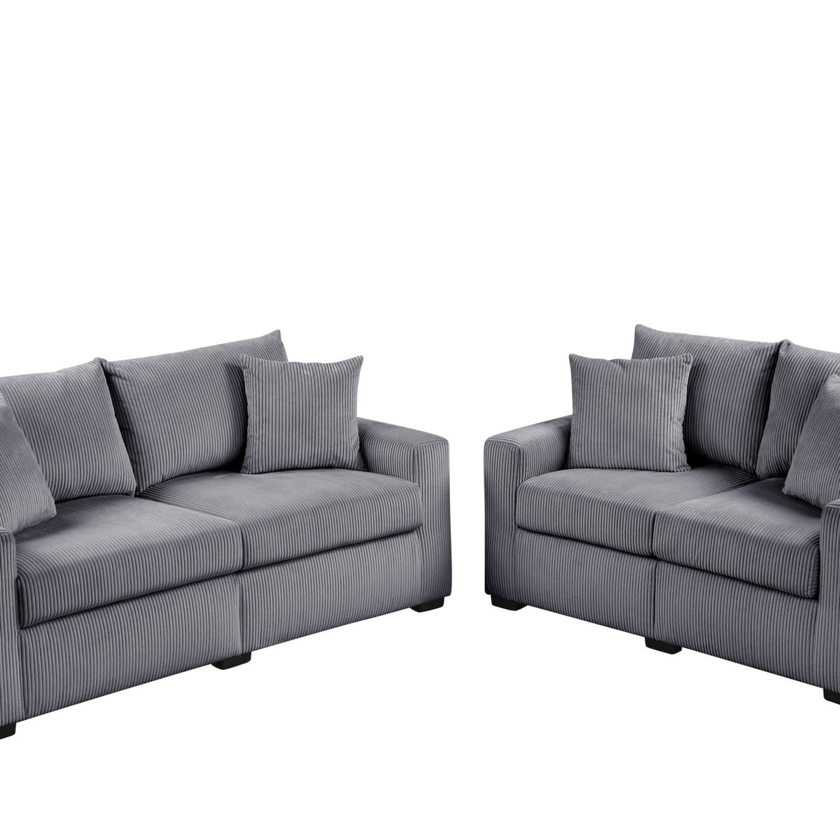 HH1124 Gray - Sofa and Loveseat Set — Exact product detail: Center detail