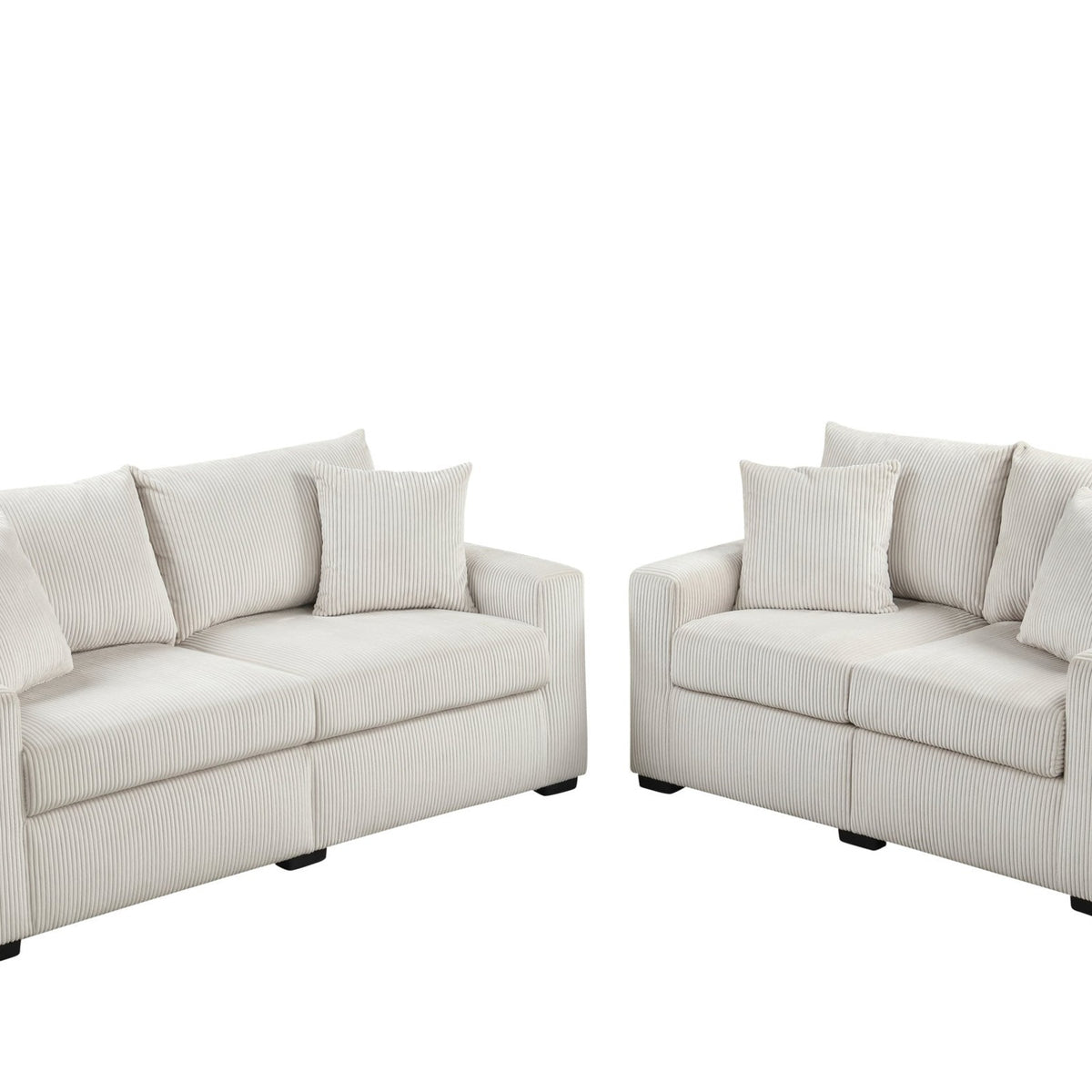 HH1125 Beige - Sofa and Loveseat Set — Exact product detail: Center detail
