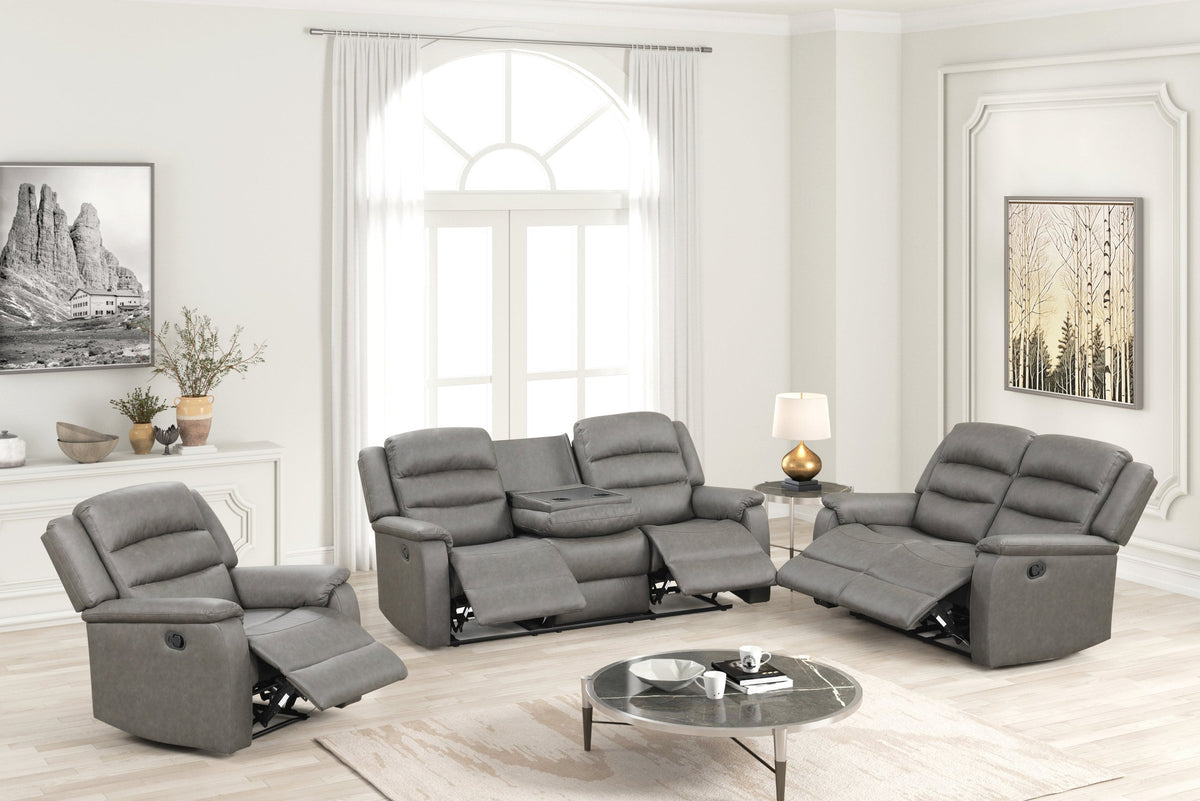 Hope Gray 3PC Reclining Set — additional view [1]