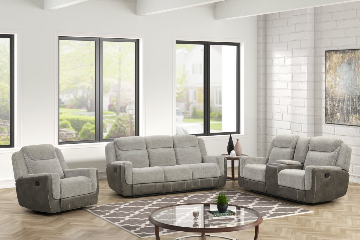 LISA - Gray 3pc Reclining Set — additional view [2]