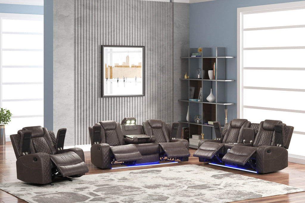Luz Chocolate - 3PC Reclining Set — additional view [1]