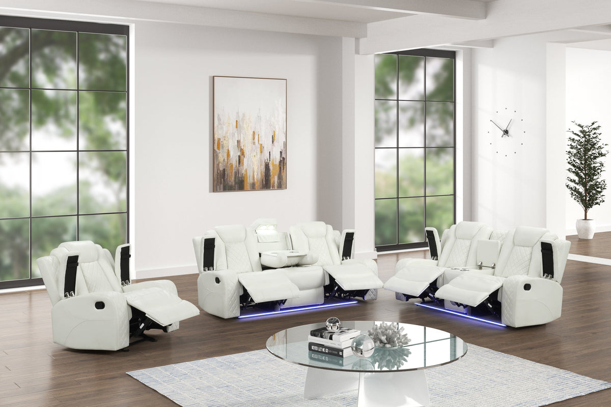 Luz White - 3PC Reclining Set — additional view [1]