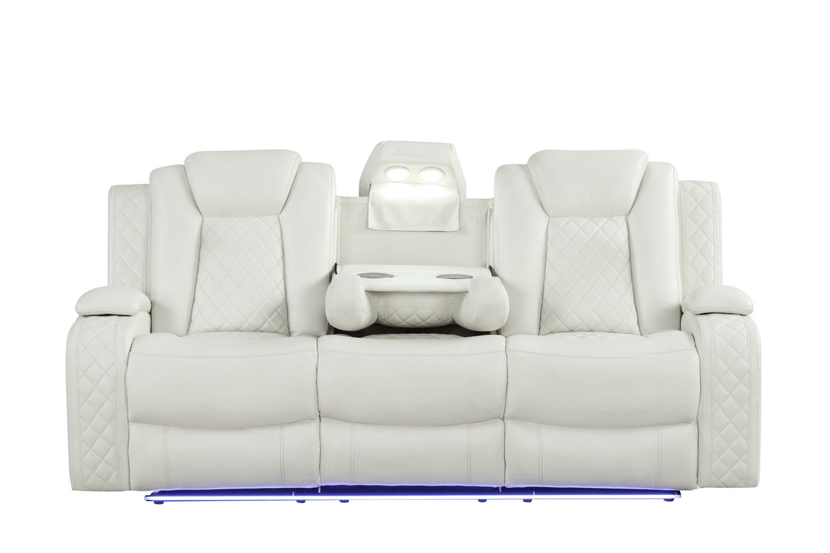 Luz White - 3PC Reclining Set — additional view [3]