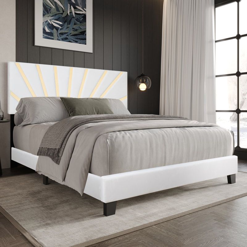 Nico White Platform - Queen, King Bed — additional view [1]