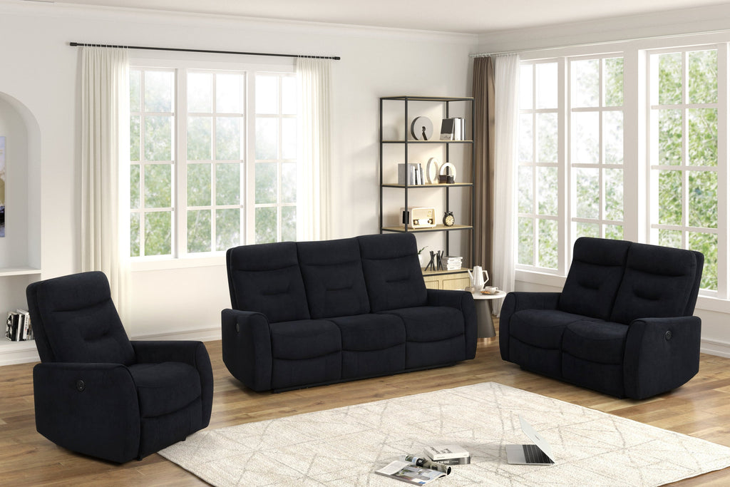 Nina Black - 3PC Power Reclining Set — additional view [2]