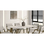 Parker10 Genuine Marble Table and 6 Chairs