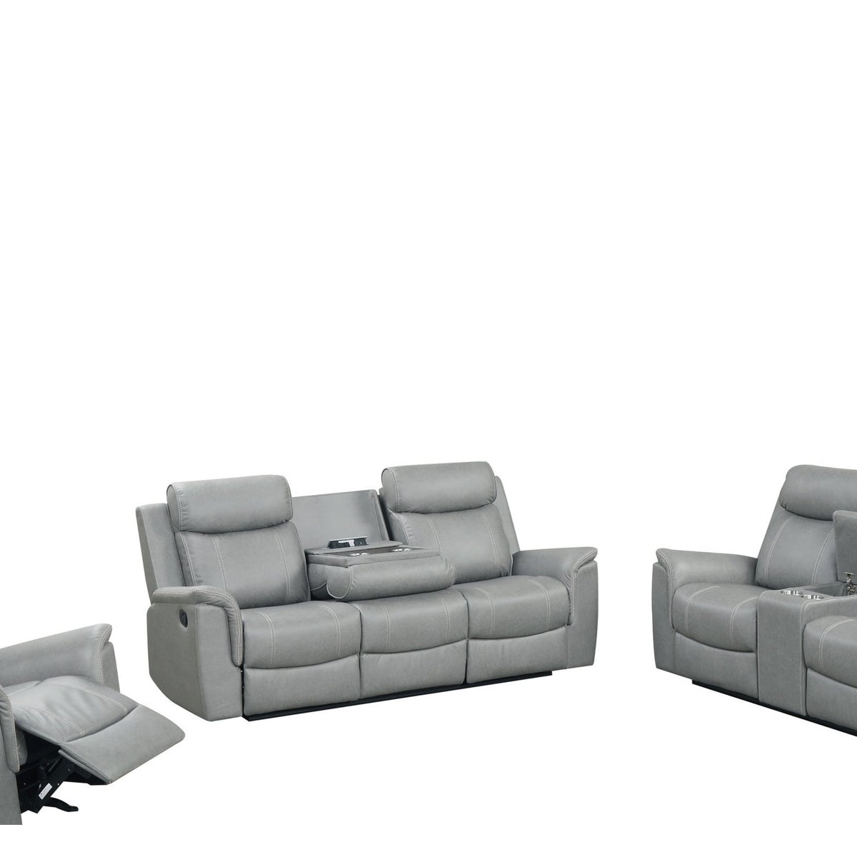 Sofia10 - 3-Piece Reclining Set — Exact product detail: Center detail