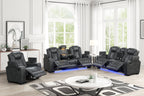 STEFANO30 3PC Reclining Set (Gray) — additional view [1]