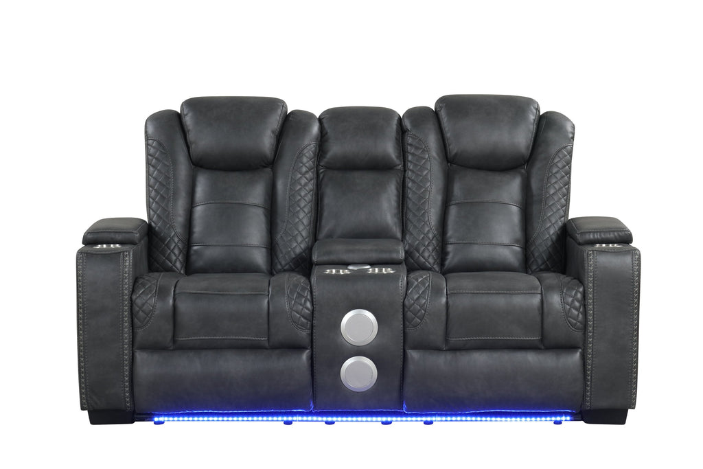 STEFANO30 3PC Reclining Set (Gray) — additional view [3]