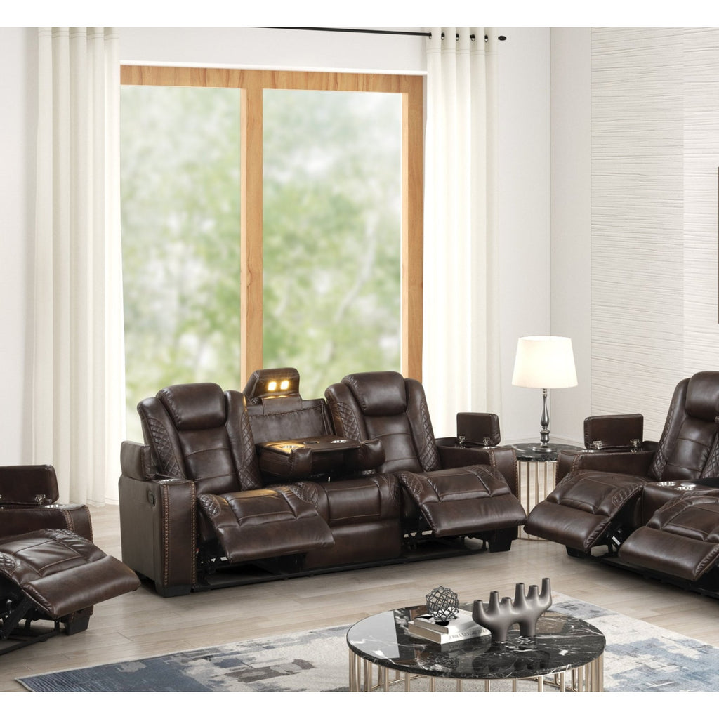 STEFANO60 3-Piece Reclining Set — Exact product detail: Center detail